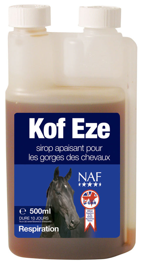 Soin respiratoire des poneys et chevaux Naf Kof Eze 500 ml