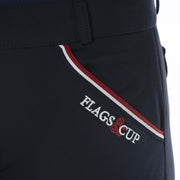 Pantalon d'équitation pour femmes du 34 au 44 Flags and Cup France marine détail galon poche