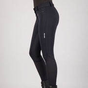 Pantalon d'équitation femme du 32 au 46 avec deux longueurs de jambe Euro-Star Airflow full grip noir