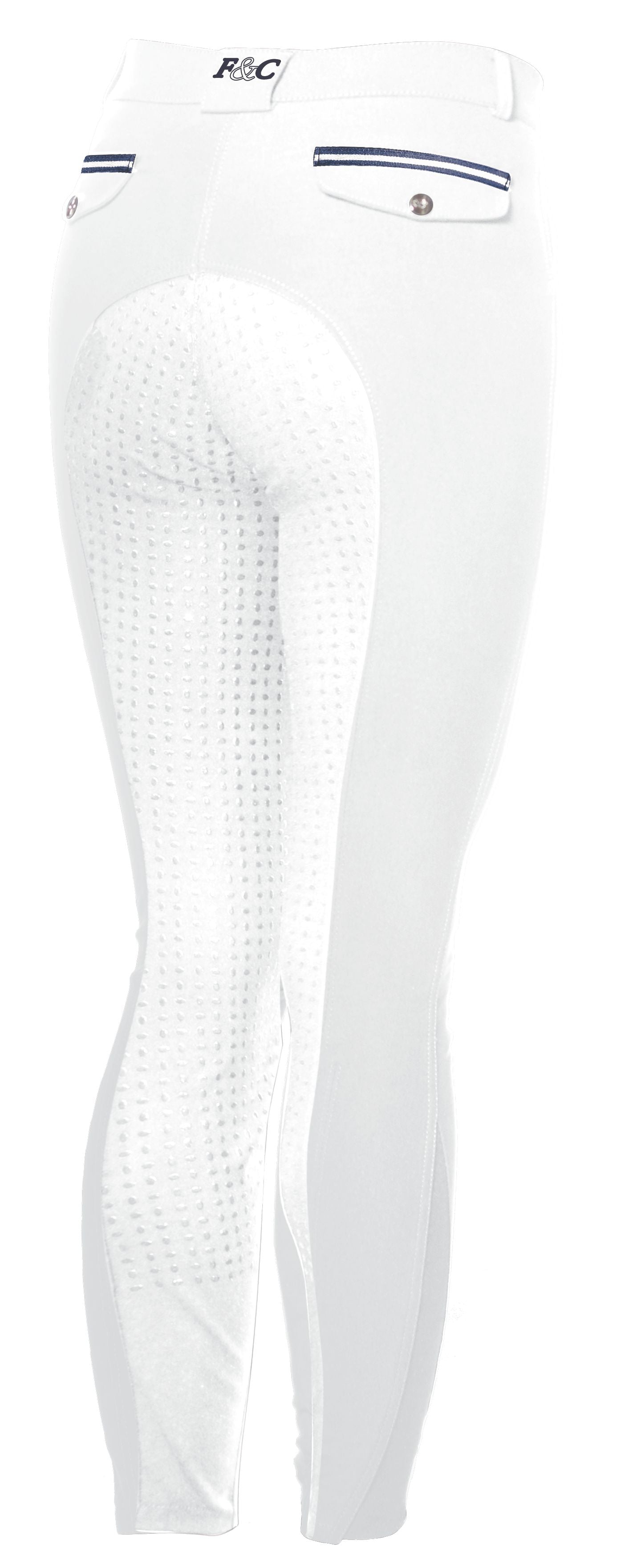 Pantalon d'équitation full grip pour femme Flags&Cup Cayenne Full Grip blanc