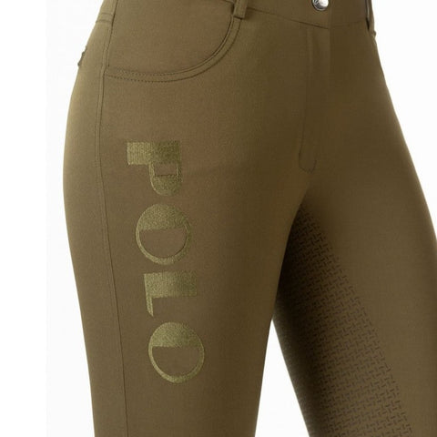 Pantalon équitation femme du 34 au 46 HKM Buenos Aires full grip olive