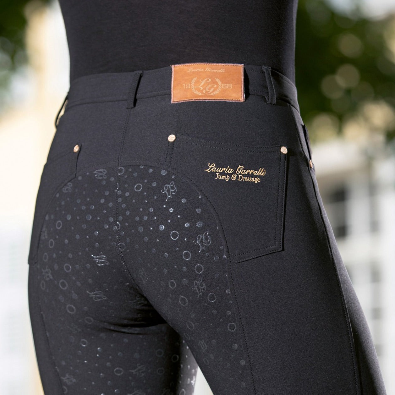 Pantalon d'équitation fond grip pour femme HKM Lauria full grip