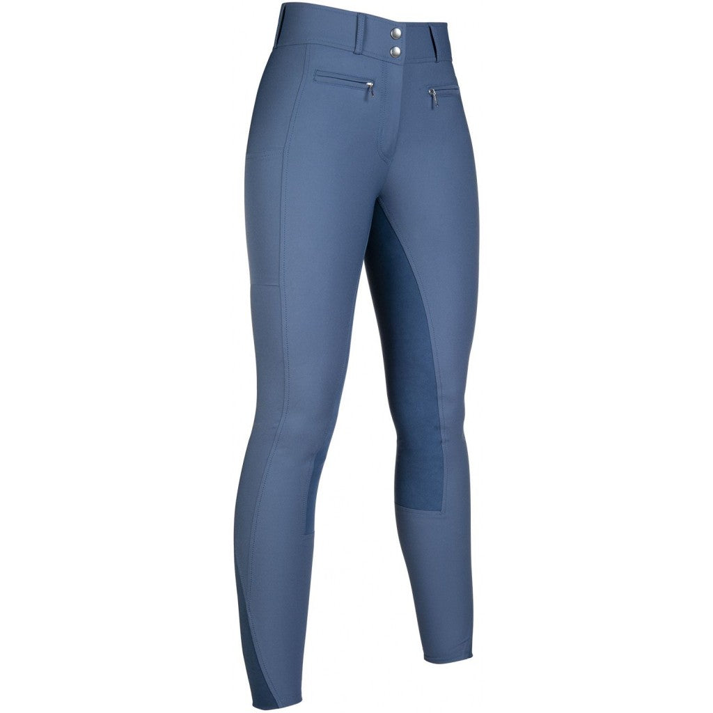 Pantalon équitation femme du 34 au 48 HKM Liv fond peau bleu