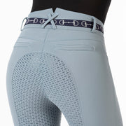 Pantalon d'équitation full grip HKM Monaco vert sauge détail