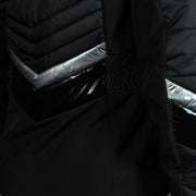 Parka technique à capuche avec fourrure synthétique pour cavalière Flags&Cup Norola noire détail latéral