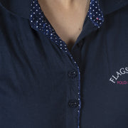 Polo pour femmes du XXS au XXL Flags and Cup Catamarca marine détail col