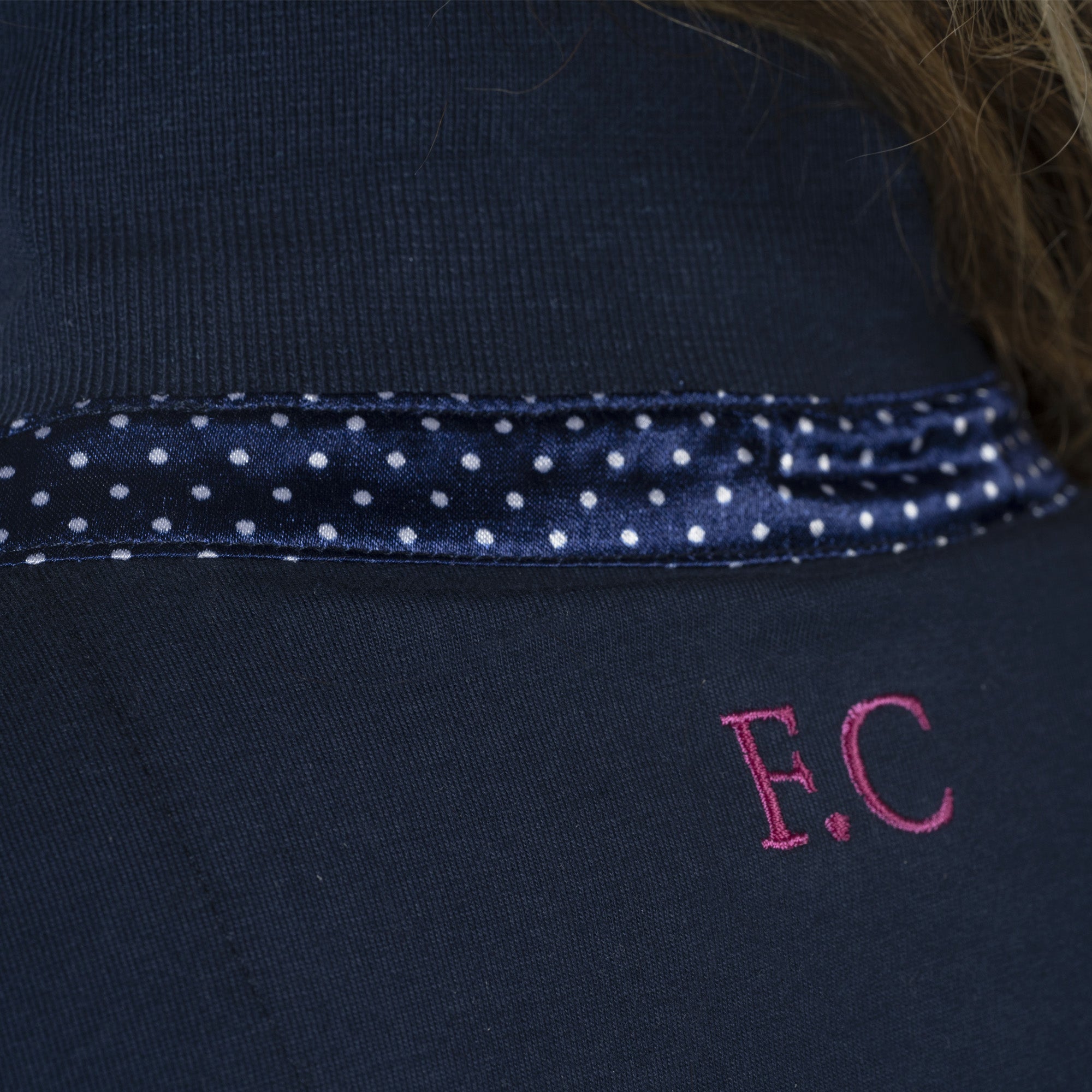 Polo pour femmes du XXS au XXL Flags and Cup Catamarca marine détail col