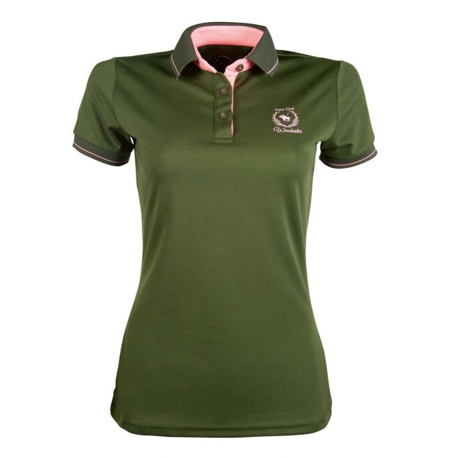 Polo à manches courtes pour femmes du XS au XXL HKM Classic Polo vert