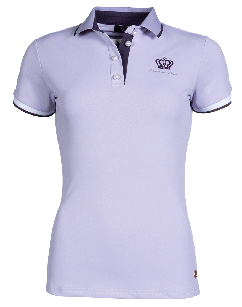 Polo à manches courtes pour femme du XS au XXL HKM Lavender Bay  lavande