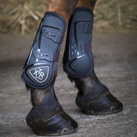 Protège-tendons pour poneys et chevaux Norton XTR à boutons noir