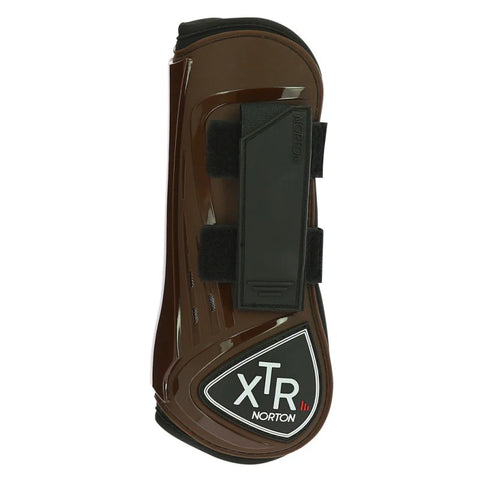 Protège-tendons pour poneys et chevaux Norton XTR velcro marron