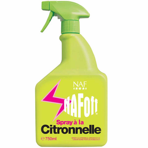 Spray anti-mouches pour poneys et chevaux Naf Citronella