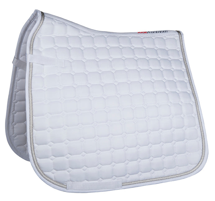 Tapis de selle modèle CSO ou dressage pour chevaux HKM Louise blanc