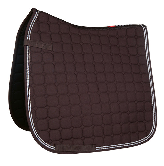 Tapis de selle modèle CSO ou dressage pour chevaux HKM Louise marron