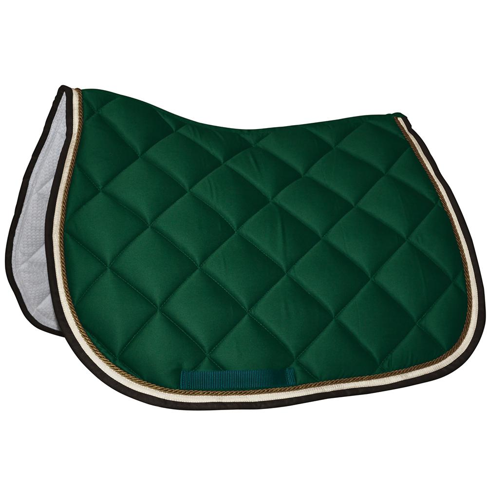 Tapis de selle pour chevaux Privilège Equitation Del Mar vert et or