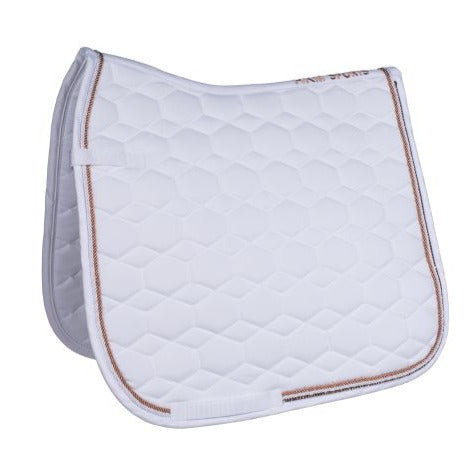 Tapis de selle pour poneys et chevaux CSO ou dressage HKM Glamour blanc