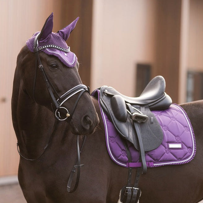 Tapis de selle pour poneys et chevaux Imperial Riding Lovely prune