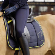 Tapis de selle pour poneys et chevaux HKM Equestrian bleu porté