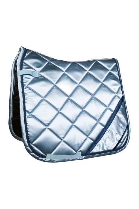 Tapis de selle pour poneys et chevaux HKM Monaco bleu acier