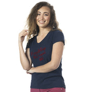 Tee-shirt manches courtes pour femmes du XXS au XXL Flags and Cup Rafaela marine