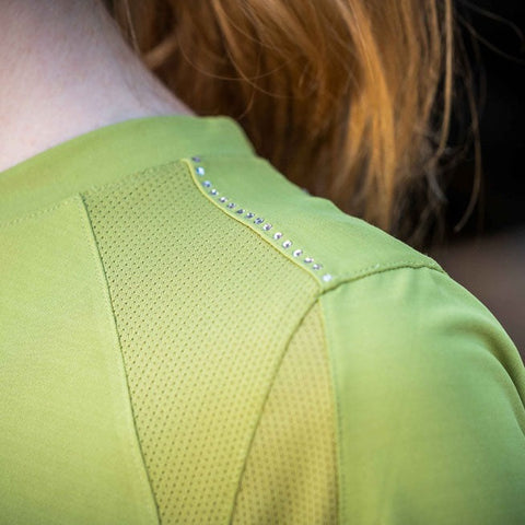 Tee-shirt à manches courtes pour femmes du XS au XXL HKM Edinburgh Mesh vert pistache