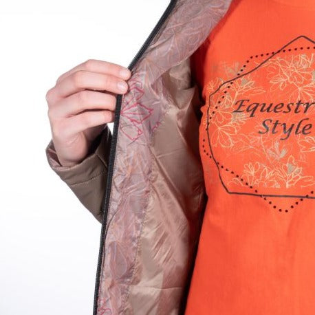 Veste matelassée légère pour femme du XS au XXL HKM Savona taupe